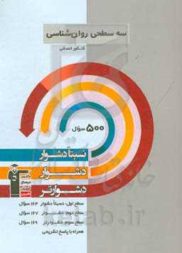 سه سطحی روان‌شناسی کنکور انسانی: نسبتا دشوار، دشوار، دشوارتر