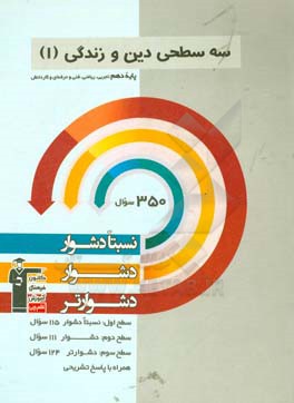 سه سطحی دین و زندگی (1): پایه دهم تجربی ، ریاضی ، فنی و حرفه‌ای و کاردانش نسبتا دشوار ، دشوار ، دشوارتر