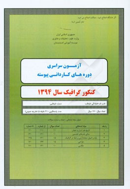 سوالات کنکور گرافیک سال 1394