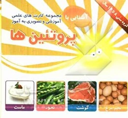پروتئین‌ها شامل: 30 کارت تصویری اعم از انواع پروتئین‌ها