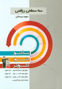 سه سطحی ریاضی دوم دبستان: نسبتا دشوار، دشوار، دشوارتر ...