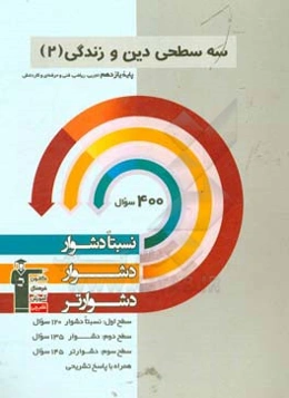 سه سطحی دین و زندگی (2): پایه یازدهم تجربی ، ریاضی ، فنی و حرفه‌ای و کاردانش نسبتا دشوار ، دشوار ، دشوارتر
