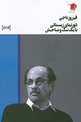 دورنمای زمستانی با یک سگ و صاحبش