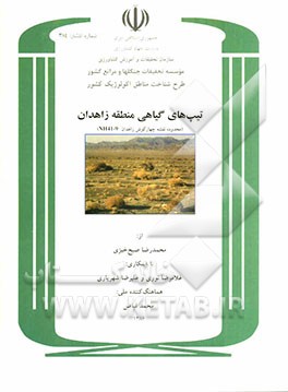 تیپ‌های گیاهی منطقه زاهدان: (محدوده نقشه چهارگوش زاهدان 9-41 NH