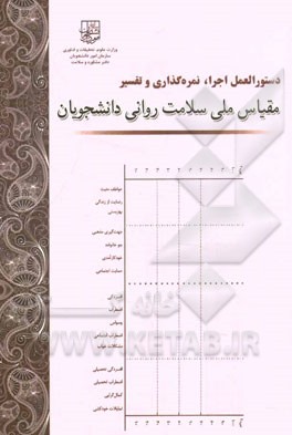 دستورالعمل اجرا، نمره‌گذاری و تفسیر مقیاس ملی سلامت روانی دانشجویان