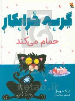 گربه خرابکار حمام می‌کند